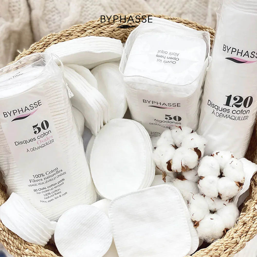 BYPHASSE Cotton Pads For Make-Up Removal 35 Pads