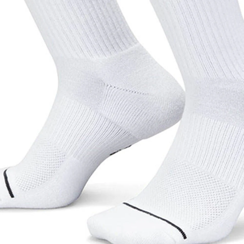 NIKE Jordan Everyday Crew Unisex Socks (3 Pairs) - White - M (US SIZE)