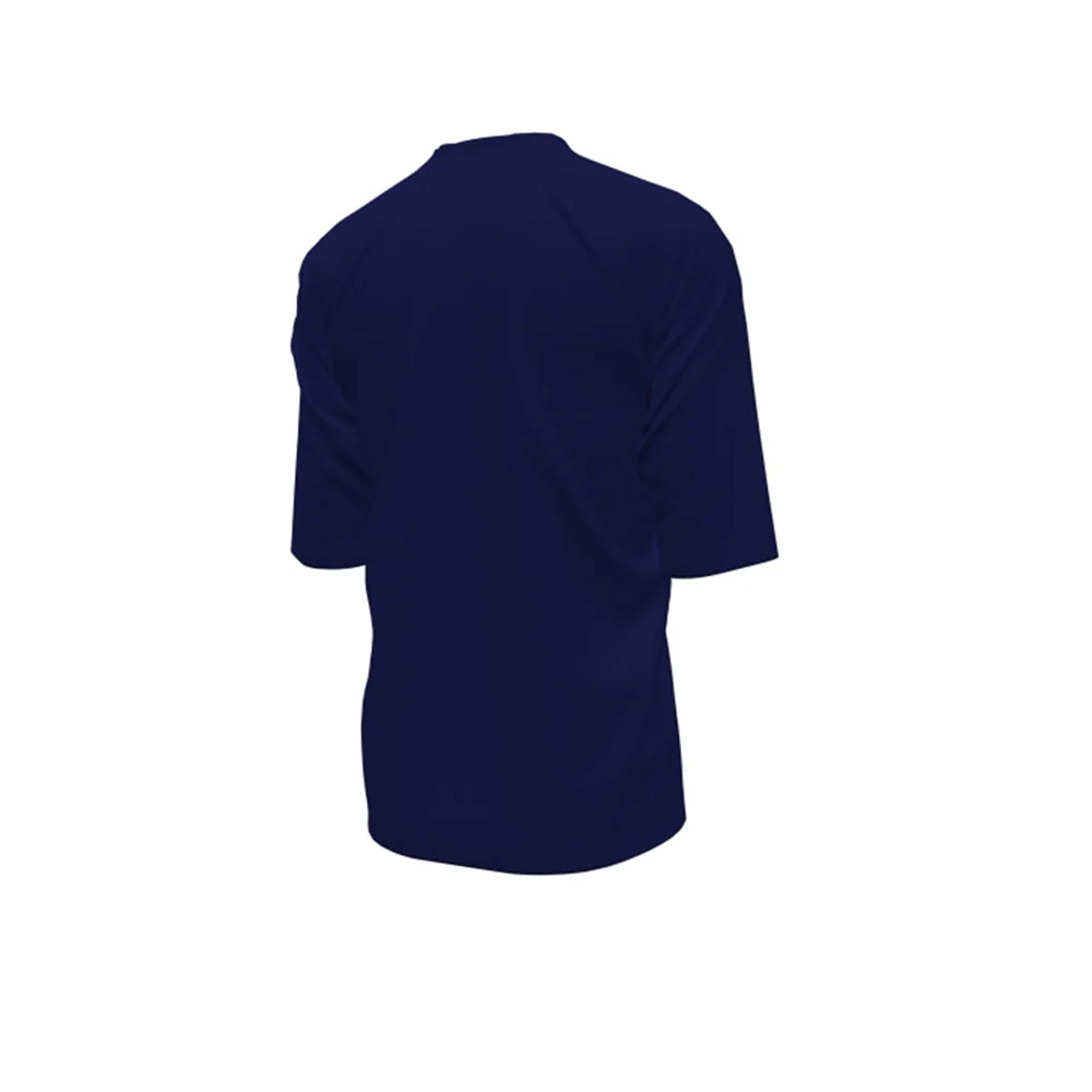 NIKE Dri-FIT Short Sleeve Hydroguard Boys Swimsuit - Blue - L (US SIZE)