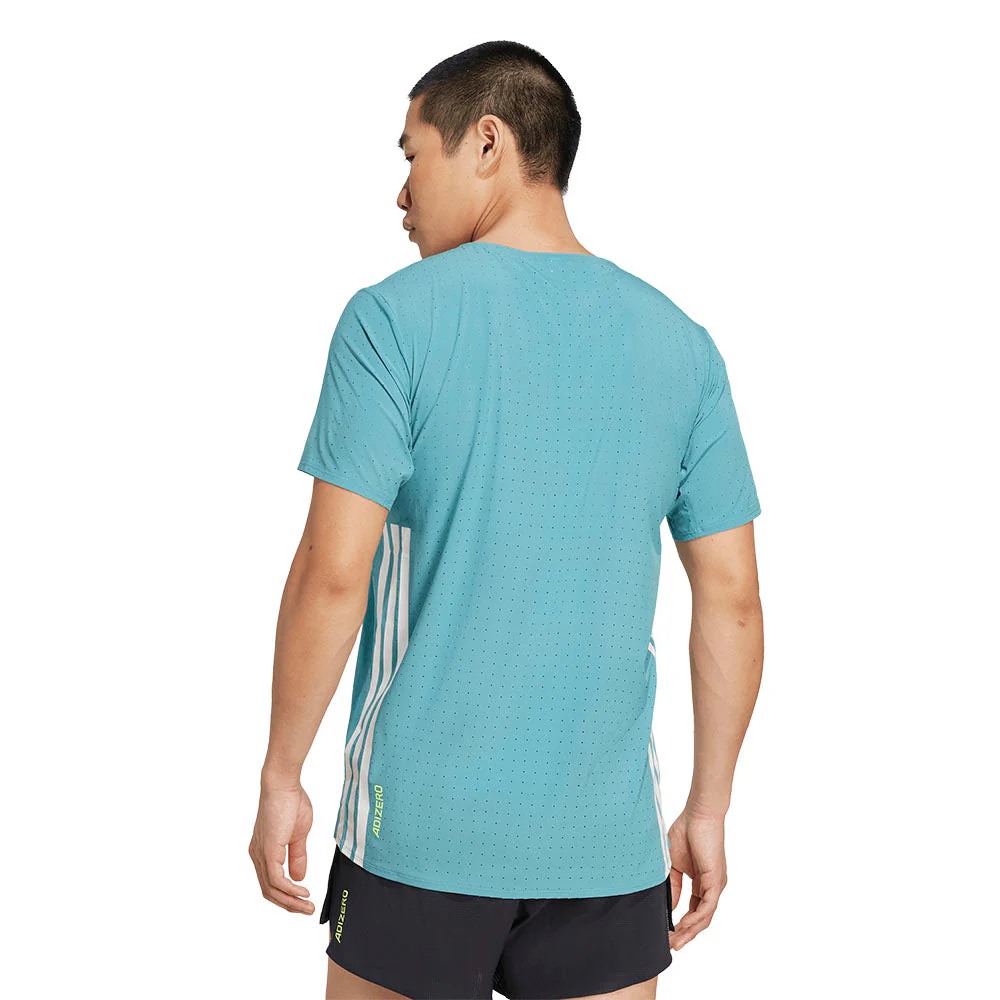 ADIDAS Adizero Men's Running T-Shirt - Green - 2XL (ASIAN SIZE)