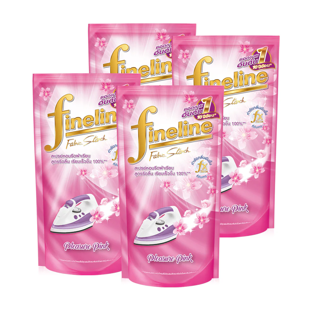 Fineline Fabric Smooth Starch Refill Pleasure Pink [500 мл x 4pcs] — Pleasure Pink 4pcs