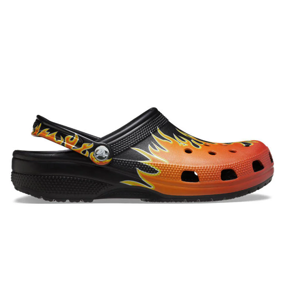 CROCS Classic Flames Clog Unisex Lifestyle Shoes - Black - US M10/W12