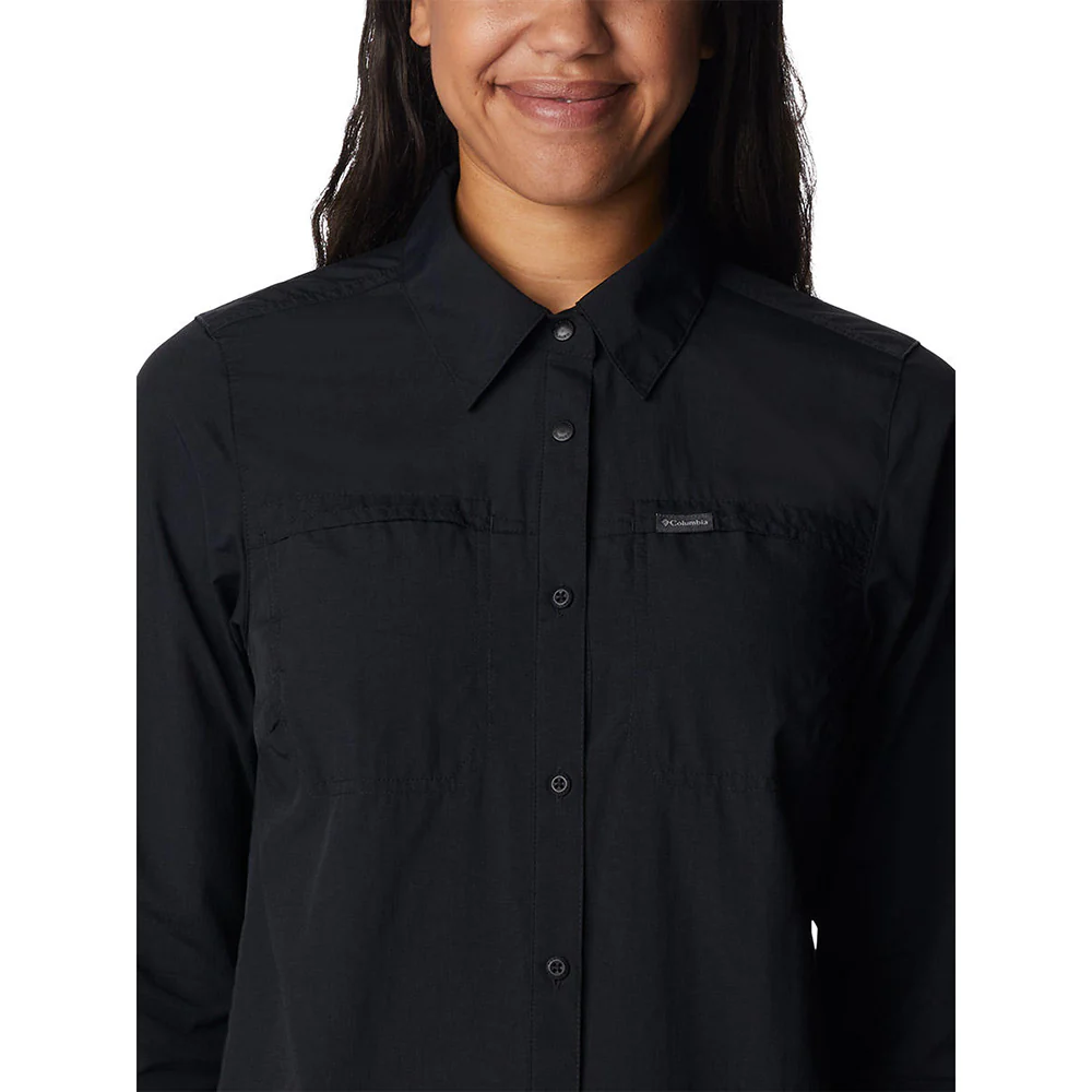COLUMBIA Silver Ridge 3.0 LS Women's Hiking Shirt - Black - L (US SIZE)