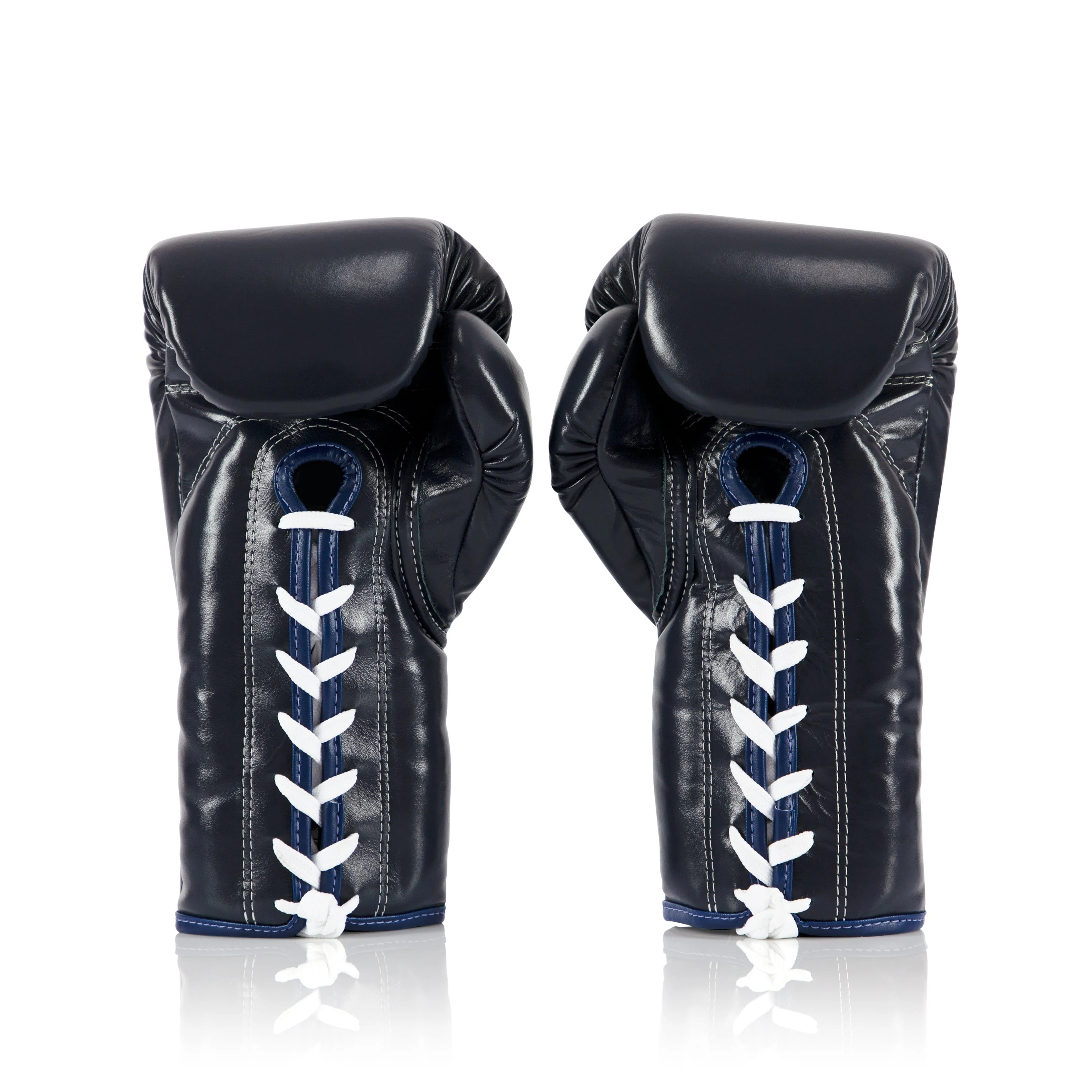 Fairtex Pro Competition Gloves - Locked Thumb (Leather) - Blue - Blue - 10 oz