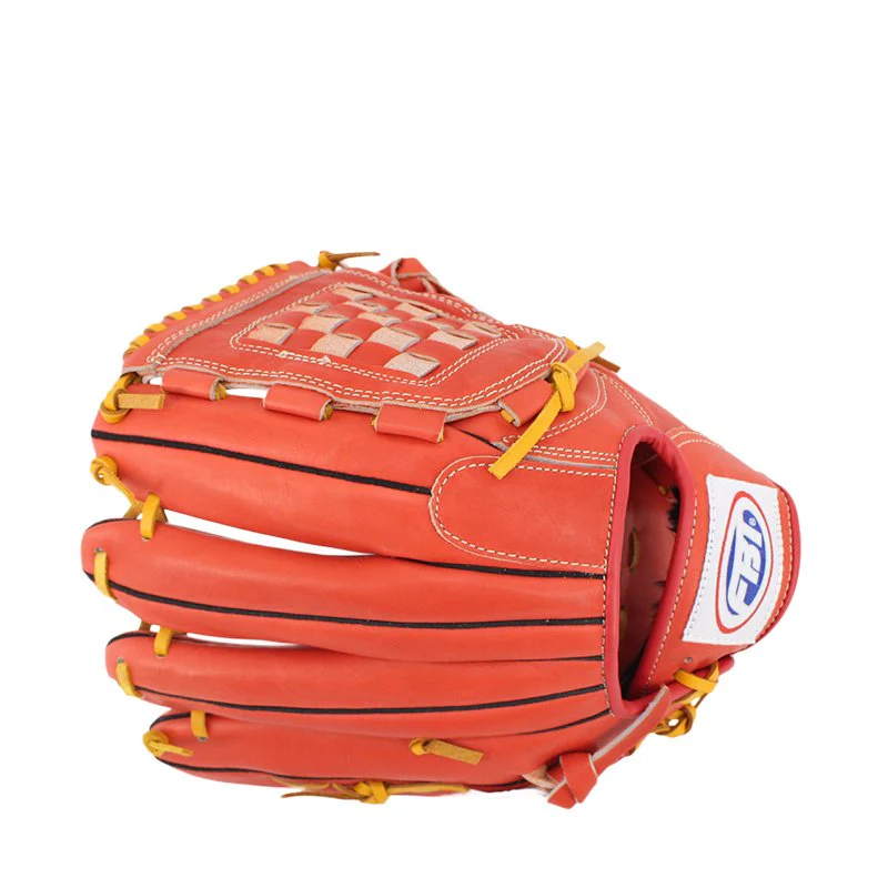 FBT Softball Gloves ถุงมือซอฟบอล Basket 12 นิ้ว หนังแท้ Orange 74427 - Orange - One size