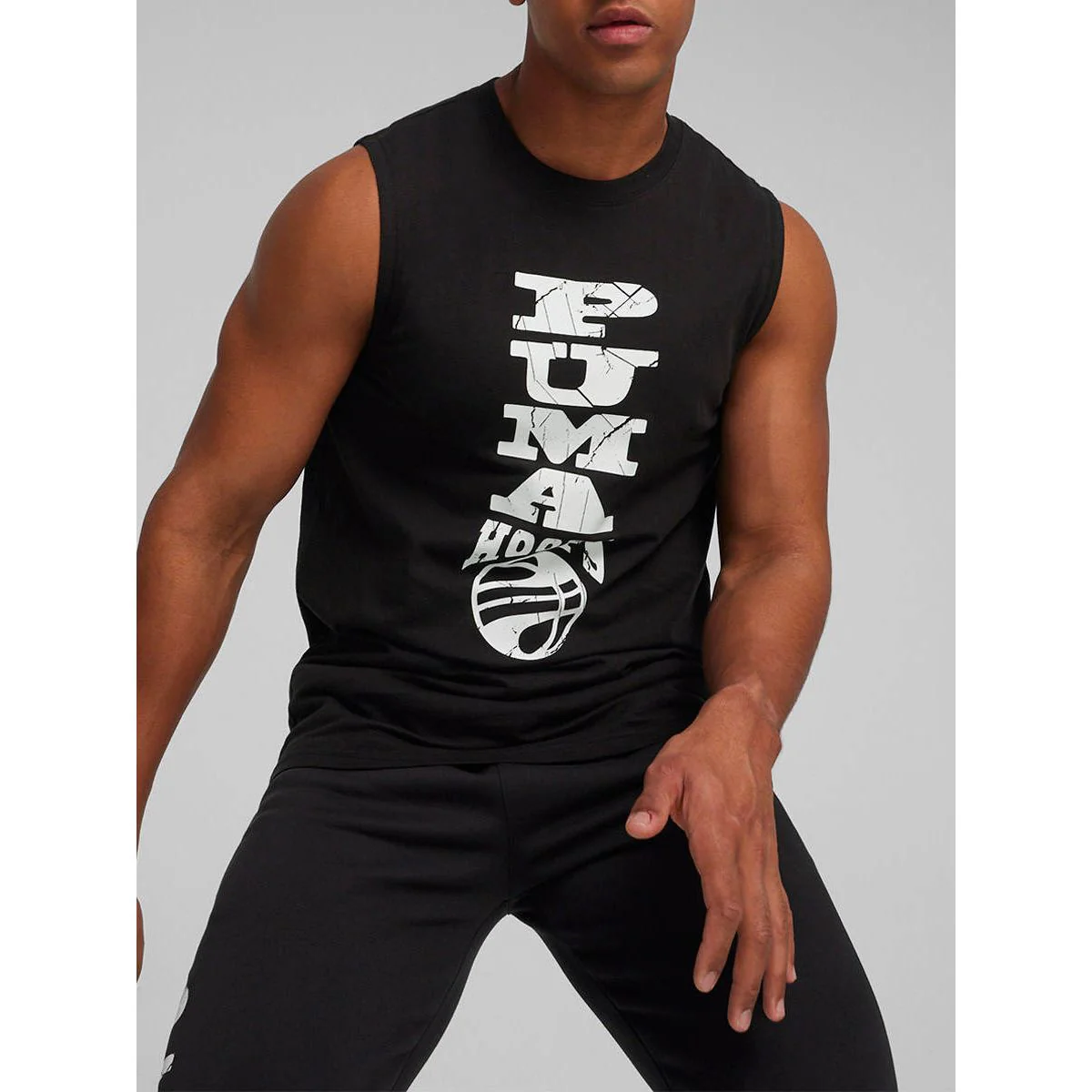 PUMA The Hooper Men's Basketball Tank - Black - L (UK SIZE)