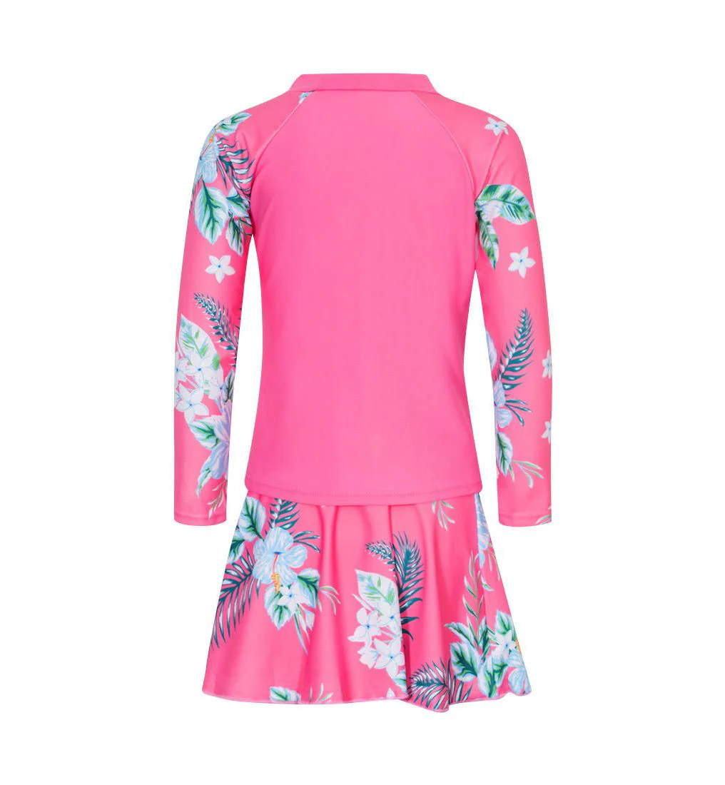 BONA UV LSK Girls Swimsuit - Orange - US 10