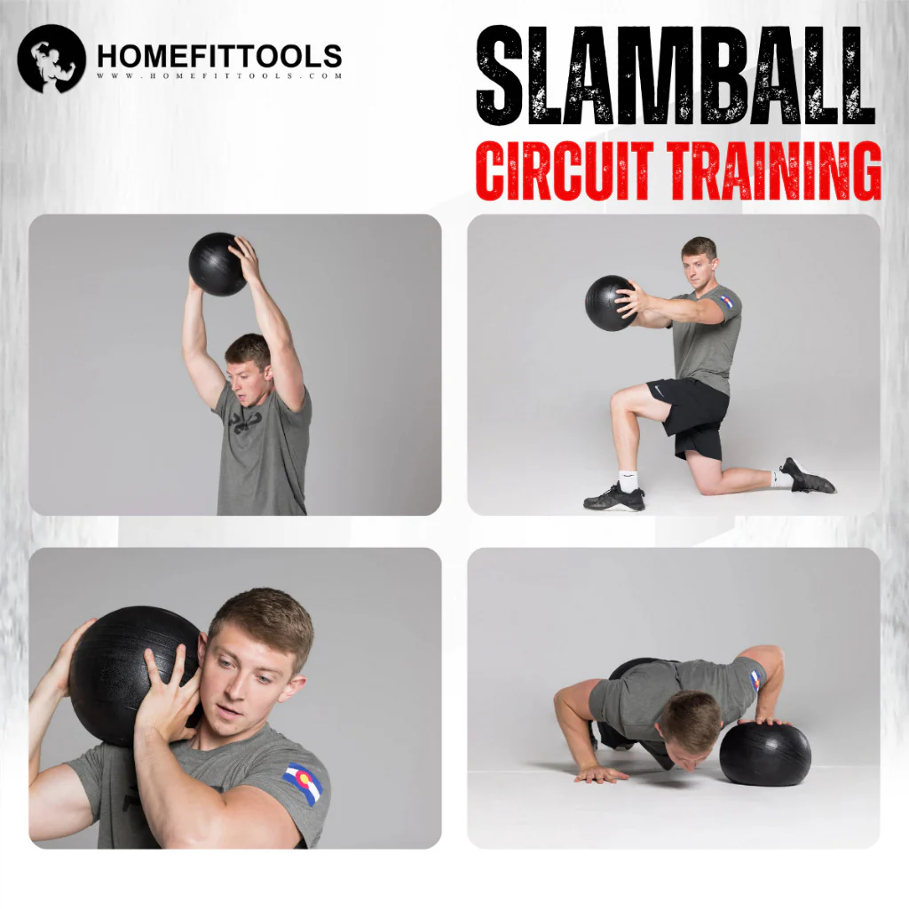 ลูกบอลทุ่มน้ำหนัก Slam Ball แบบปุ่ม- Homefittools - Black - 10 KG