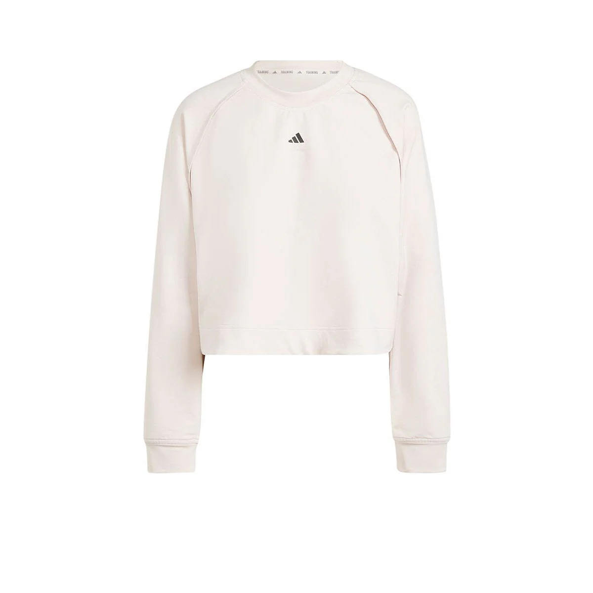 ADIDAS Power Hidden Racerback Overlay Cover Up Women's Sweatshirt - Cream - L (ASIAN SIZE)