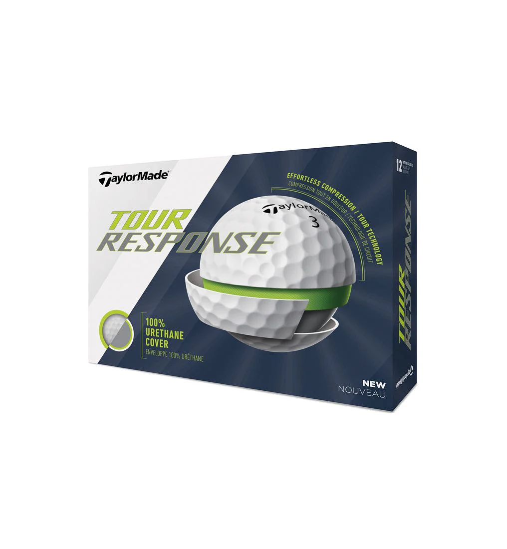 TAYLORMADE Tour Response GLB Golf Balls (12 Balls Pack) - White - ONE SIZE