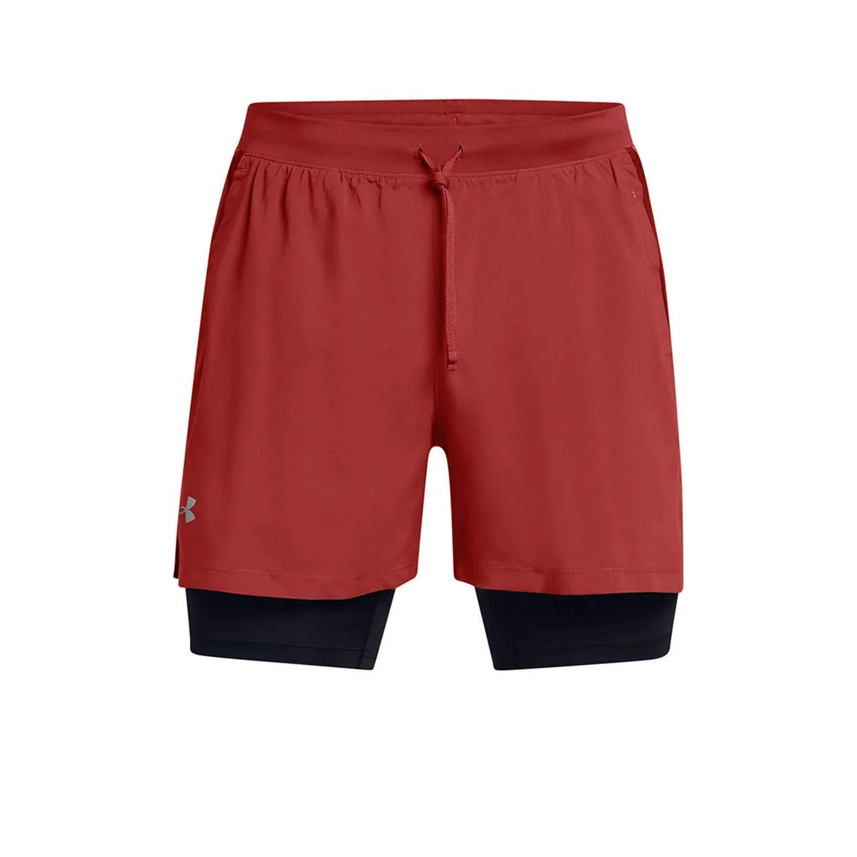 Мужские беговые шорты Under Armour Launch 2-in-1 5 — цвет оранжевый, размер L (американский размер)