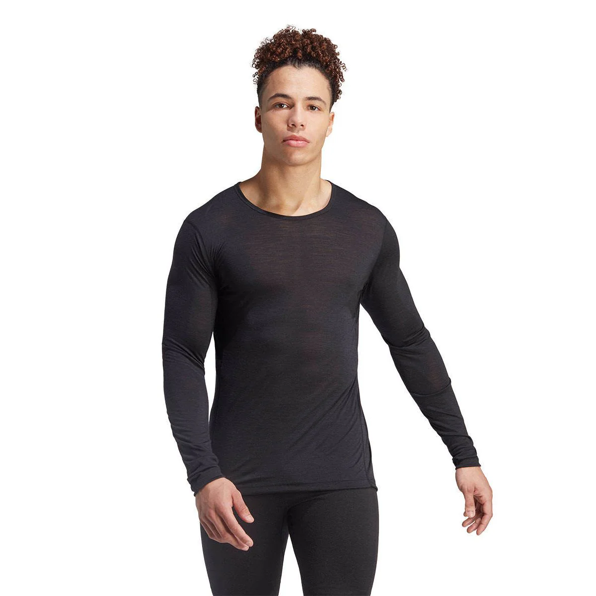 ADIDAS Xperior Merino 150 Long Sleeve Men's Baselayer - Black - L (UK SIZE)