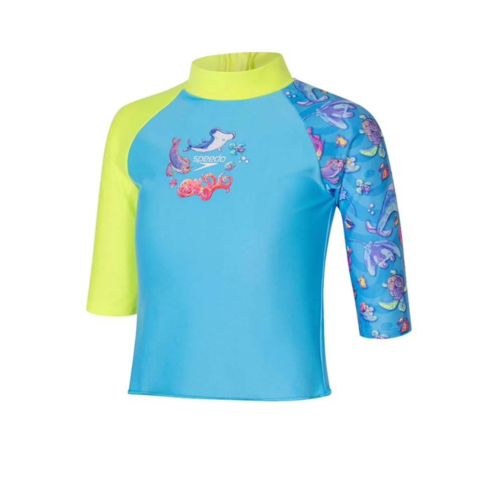 SPEEDO Digital Long Sleeve Boys Rashguard - Blue - 2 YEARS