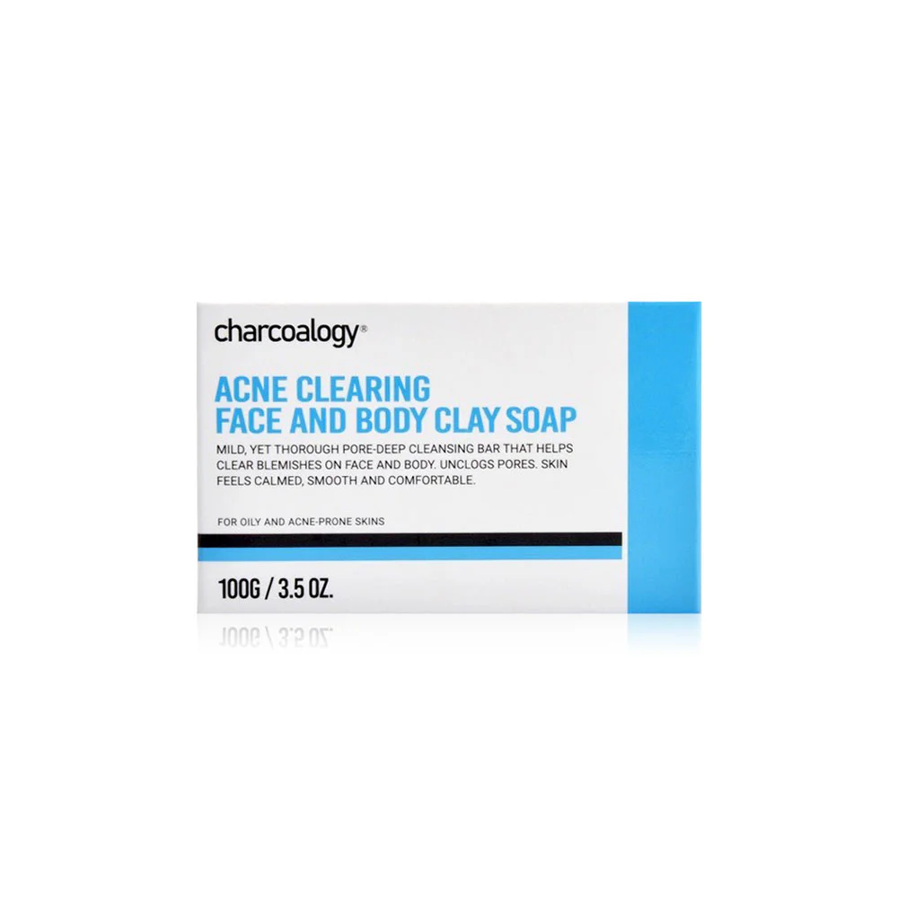 Charcoalogy Acne Clearing Face and Body Clay Soap — Acne, 100 г