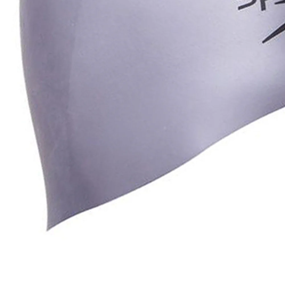 Кепка унисекс Speedo Plain Moulded Silicone Swimming — цвет серый, размер единый размер