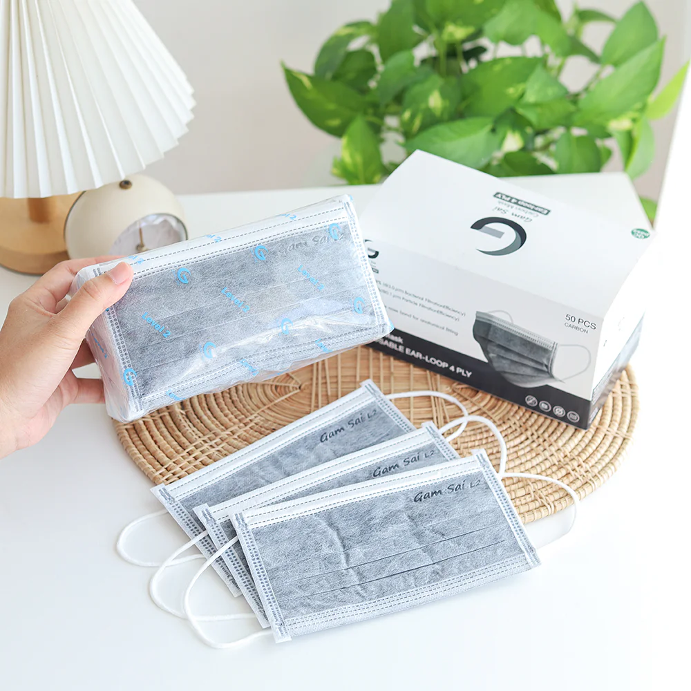 Маска Gamsai Carbon 4 Layers For Adult 50 шт