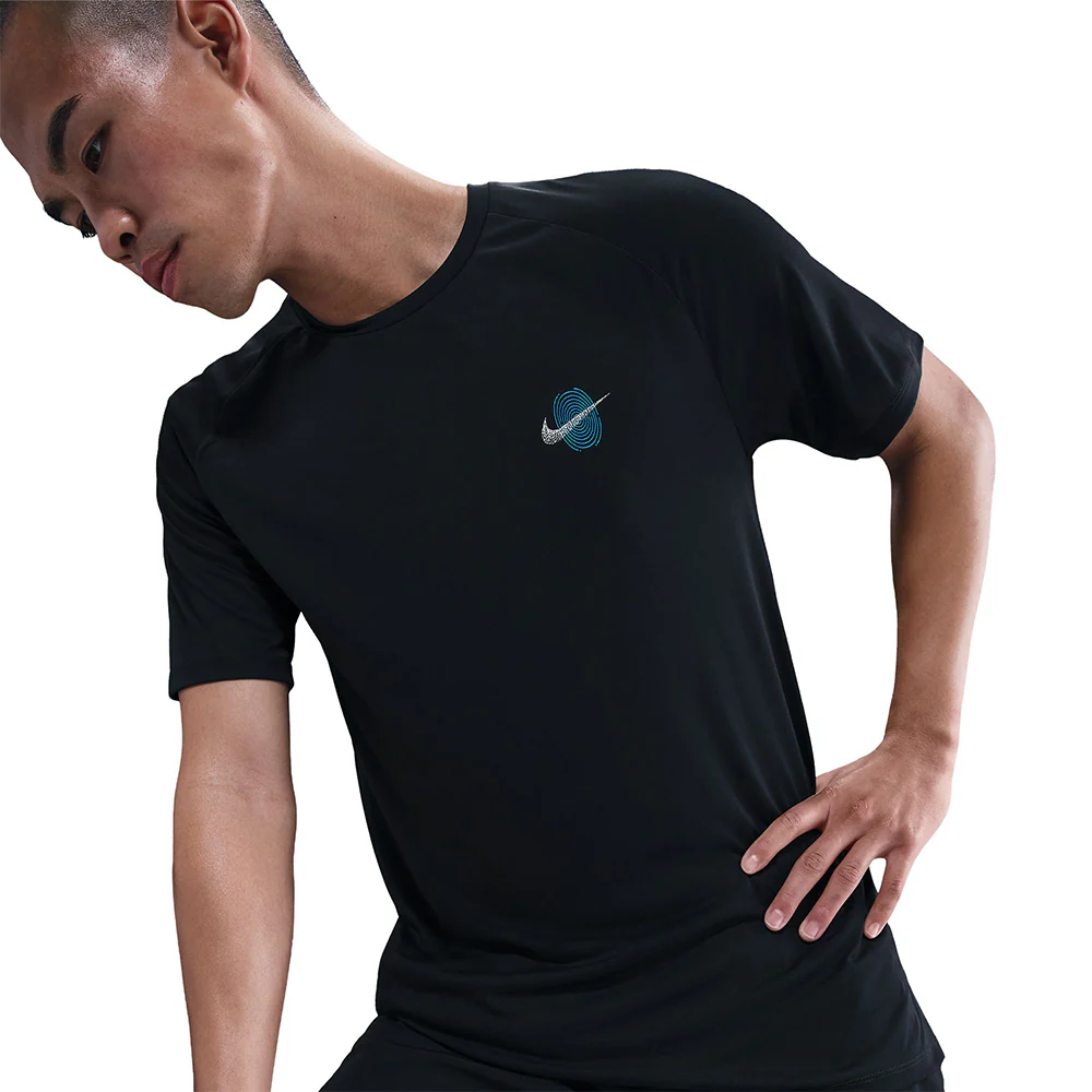 NIKE Stride Men's Running T-Shirt - Black - L (US SIZE)