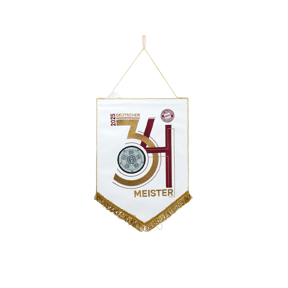 FC BAYERN MUNCHEN Bundesliga Winners 2024/25 Pennant - White - ONE SIZE
