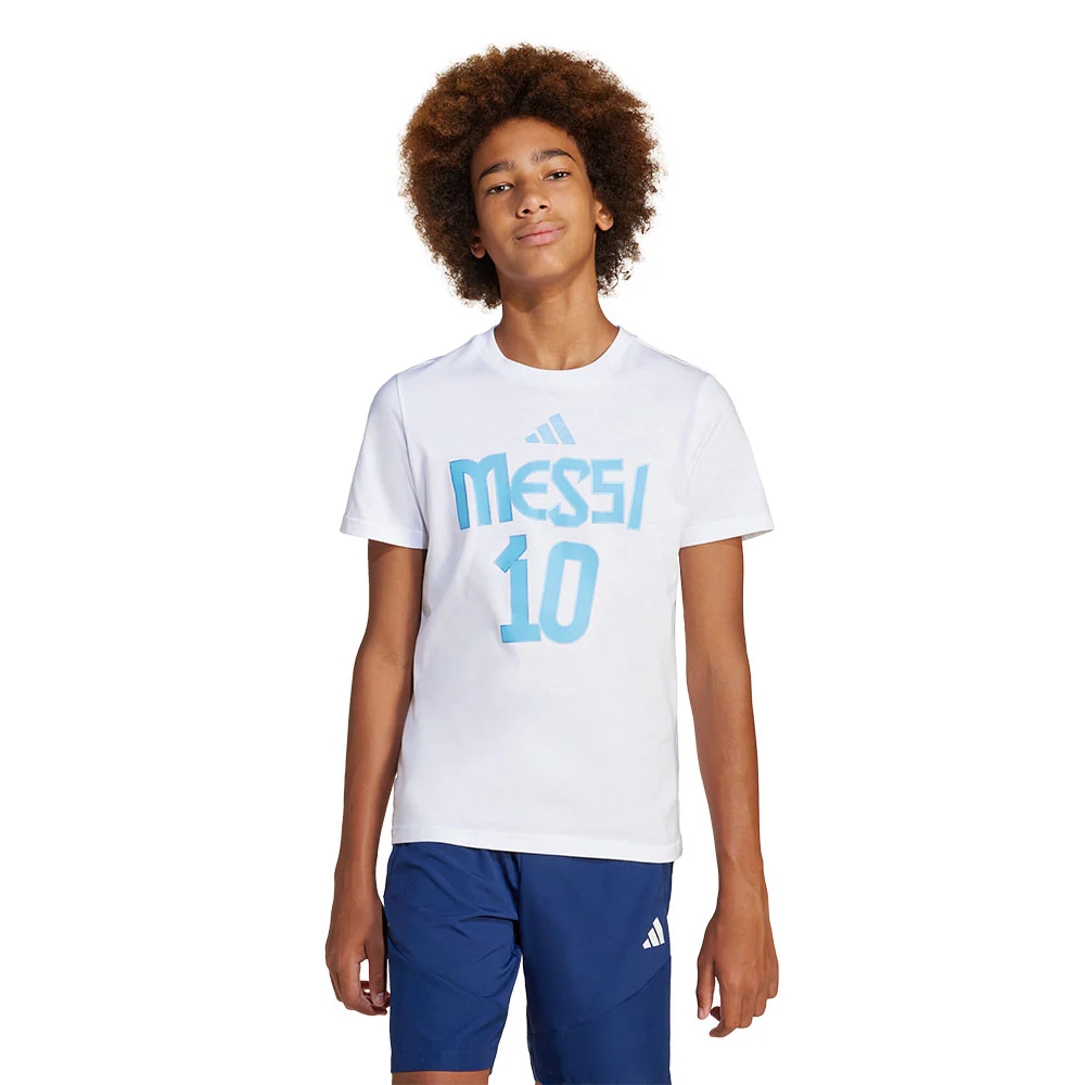 ADIDAS Messi Name and Number Graphic Kids Football T-Shirt