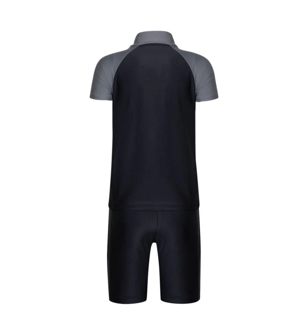 HIGHCLUB UPFBSS01 Boys Rashguard Set - Black - 10 (ASIAN SIZE)