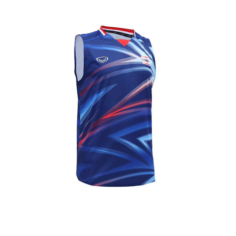 GRAND SPORT Men's Thai National Team Sea Games 2025 Badminton Jersey - Blue - 2XL (ASIAN SIZE)