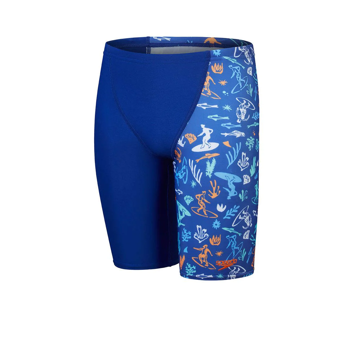 SPEEDO Digital Allover V-Cut Jammer Boys Swim Shorts - Blue - 11-12 YEARS