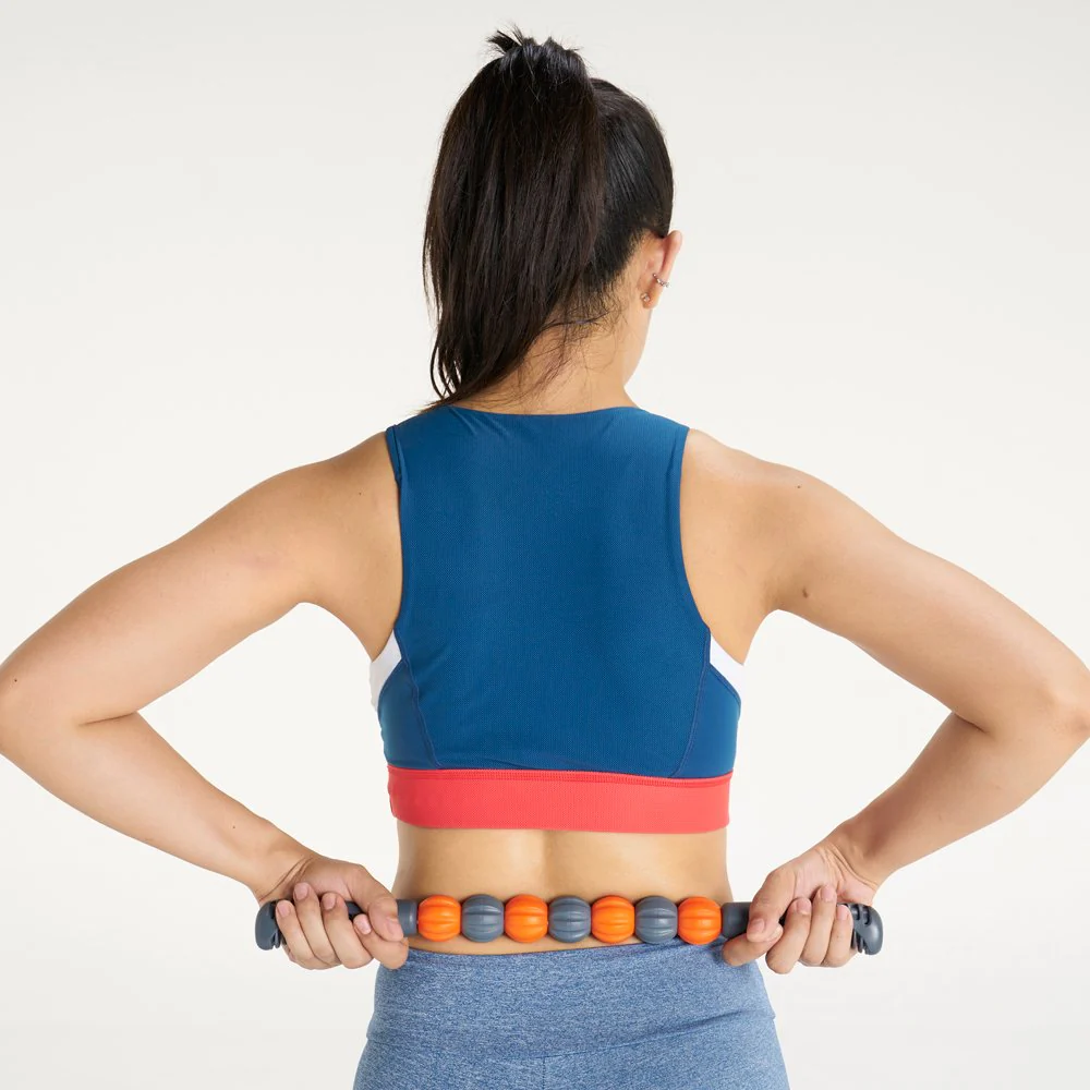 THAISPORTS ลูกกลิ้งนวดตัวแบบแท่ง ล้อเล็ก H-1485 สีเทา/ส้ม - Multi color - ONE SIZE