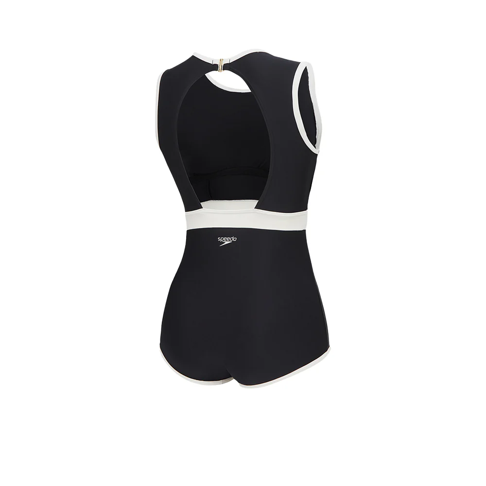 SPEEDO Modernist Shaping Open Back Women's Swimsuit - Black - 30 INCHES