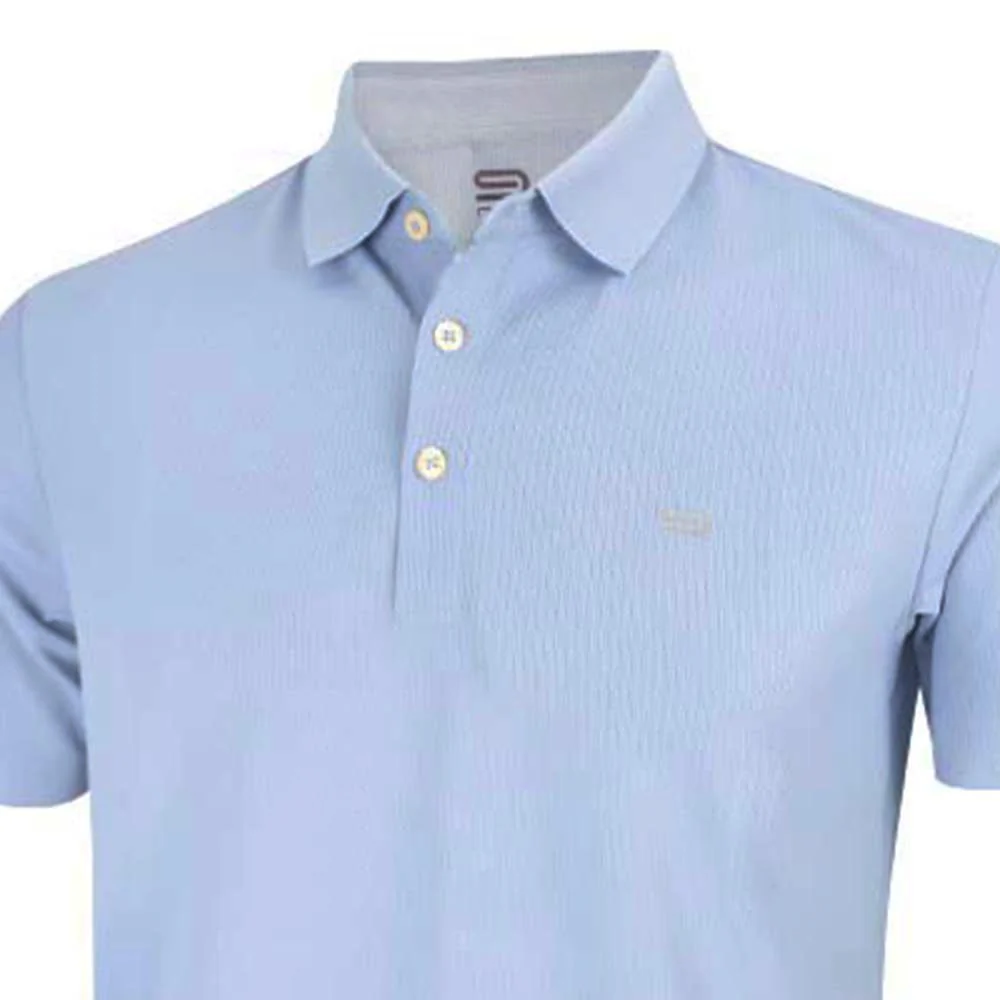 9NINE N25GOPOM05 Men's Golf Polo Shirt - Blue - 2XL (US SIZE)