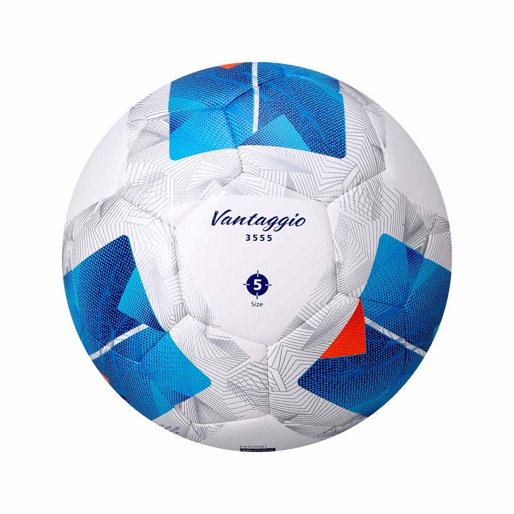 MOLTEN ฟุตบอล F5N3555-K PU อัดกาวเย็บ เบอร์ 5 สีขาว/น้ำเงิน - Multi color - BALL 5