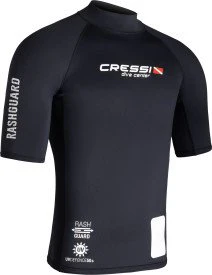 CRESSI Dive Center Man Rash Guard Short Sleeve - Black - 2XL