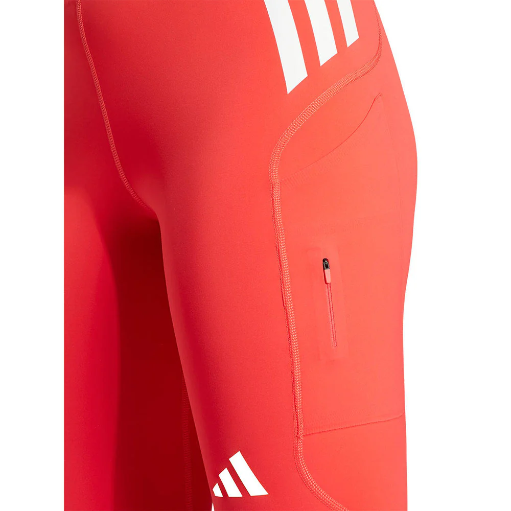 Женские легинсы Adidas Adizero Full Length Running — цвет красный, размер 2XL (азиатский размер)
