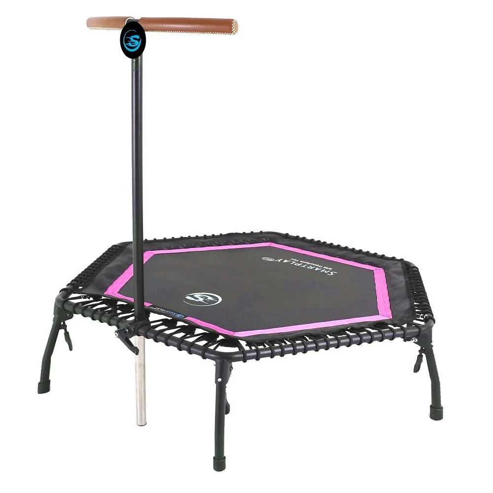 Smartplayonly แทรมโพลีนเกรดเยอรมัน รุ่นซุปเปอร์บันจี้ยางยืดทรงหกเหลี่ยม ขนาด 50 นิ้ว สีชมพู - Pink - One Size