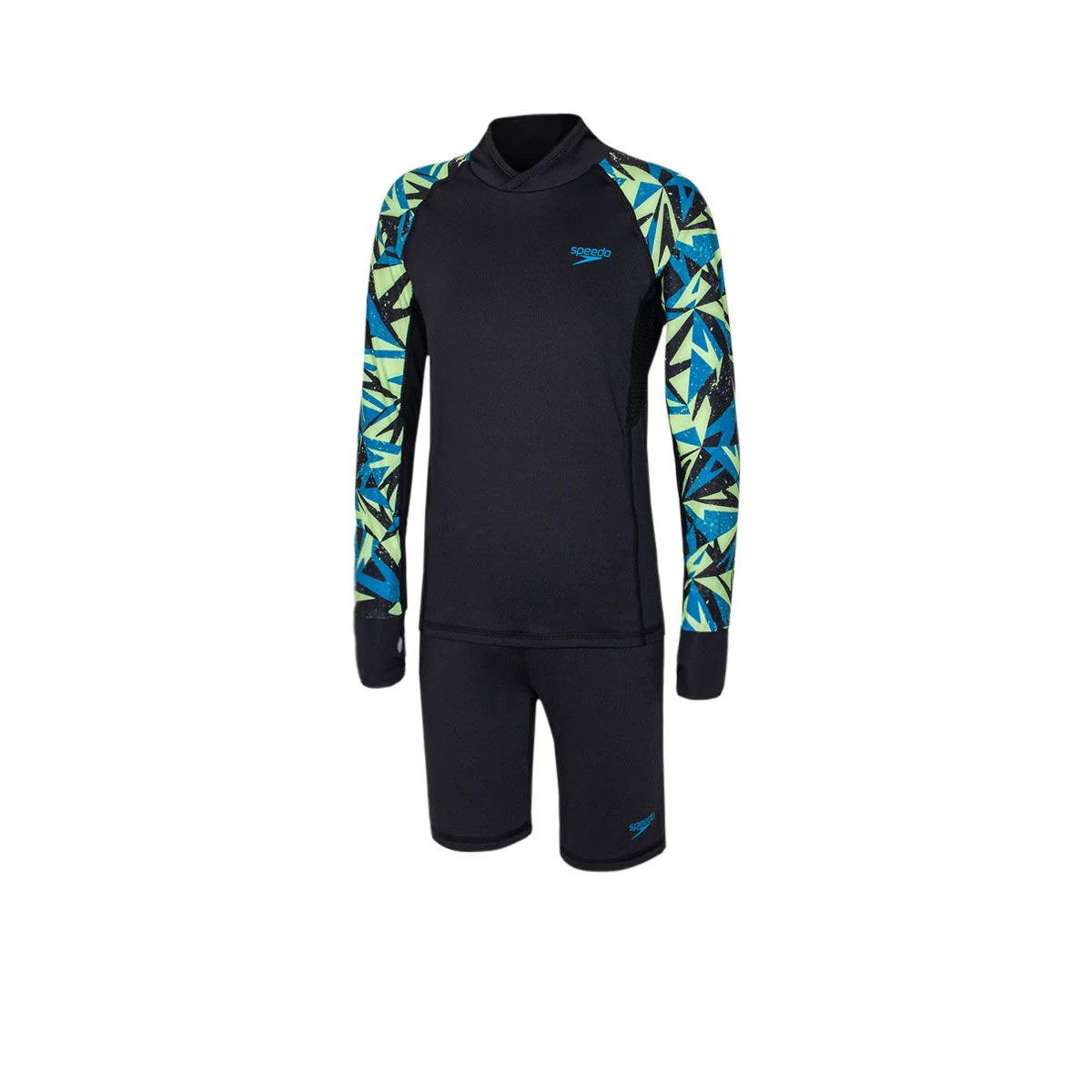 SPEEDO Deluxe Girls Rashguard - Black - 10 YEARS