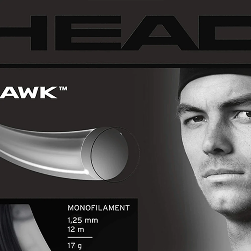 HEAD Hawk 17 Tennis String - Black - ONE SIZE