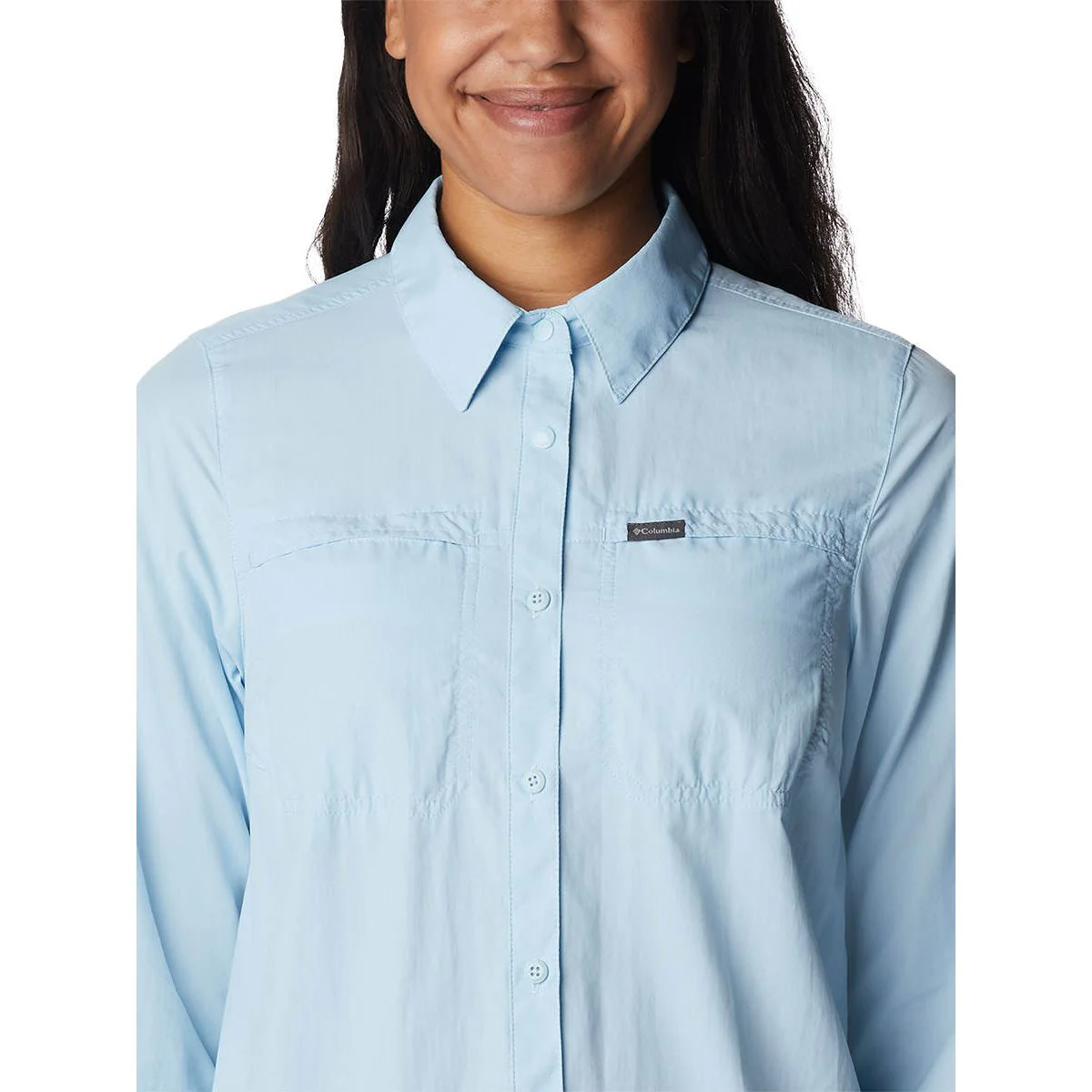Женская рубашка Columbia Silver Ridge 3.0 Ls Hiking — цвет синий, размер L (американский размер)