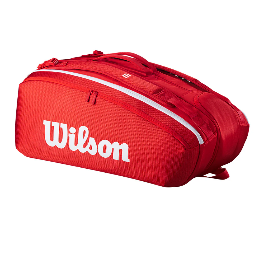 WILSON Super Tour 15 Pack Unisex Tennis Bag - Red - ONE SIZE