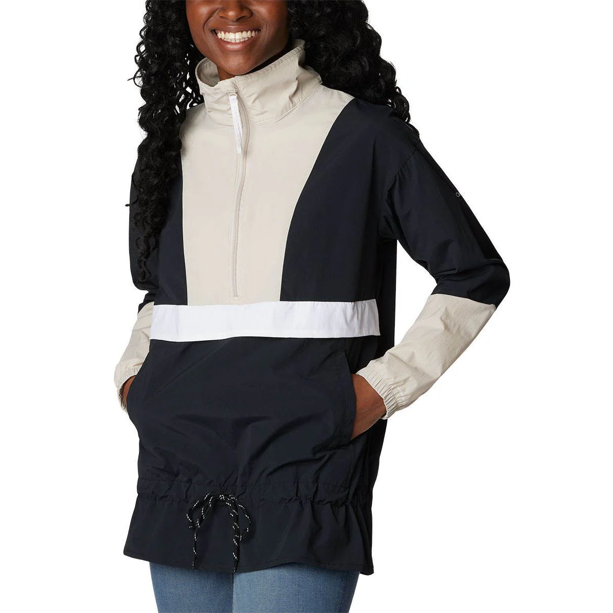 COLUMBIA Bondless Trek Anorak Women's Jacket - Black - L (US SIZE)
