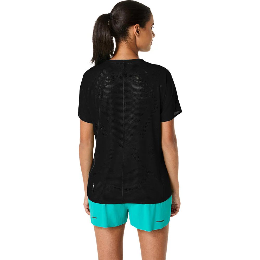 ASICS Metarun Women's Running T-Shirt - Black - L (ASIAN SIZE)