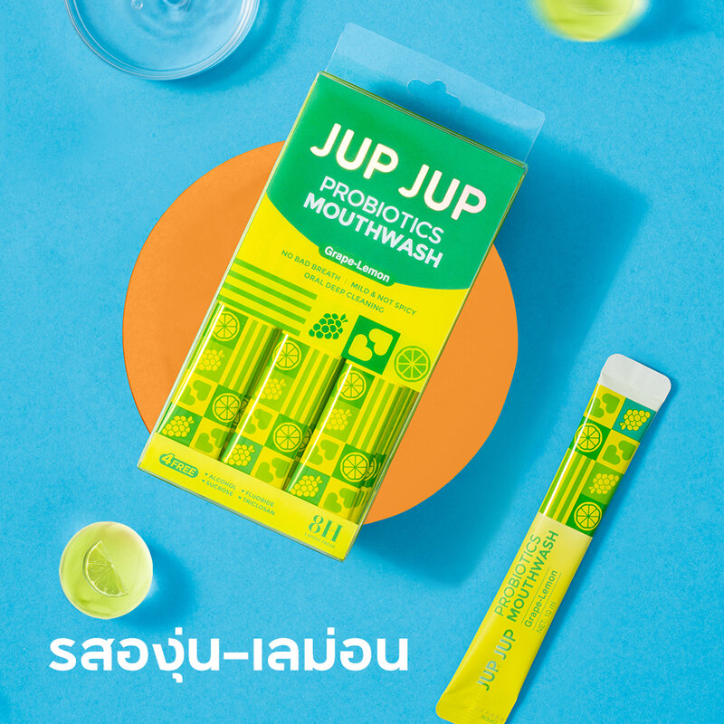 Jup Jup Probiotics Mouthwash [10 мл x 12pcs] — 1+1, Grape-Lemon 24pcs