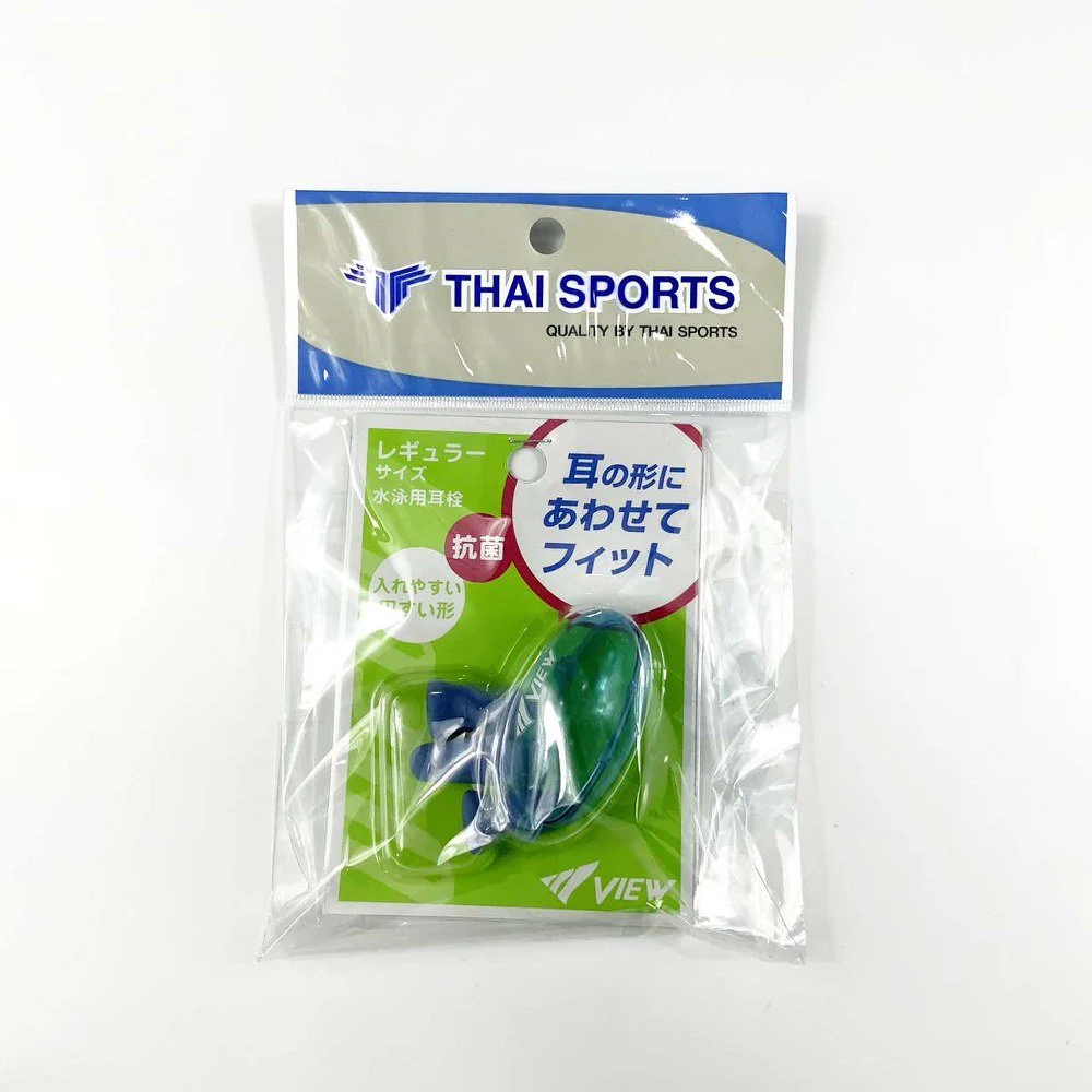VIEW ยางอุดหูสำหรับผู้ใหญ่ รุ่น EP407 ป้องกันน้ำเข้าหู สำหรับกีฬาทางน้ำ ว่ายน้ำ - Green - One Size