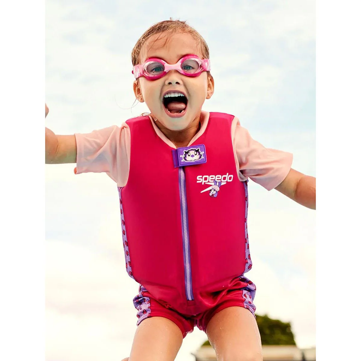 SPEEDO Illusion Toddlers Girls Goggles - Pink - ONE SIZE