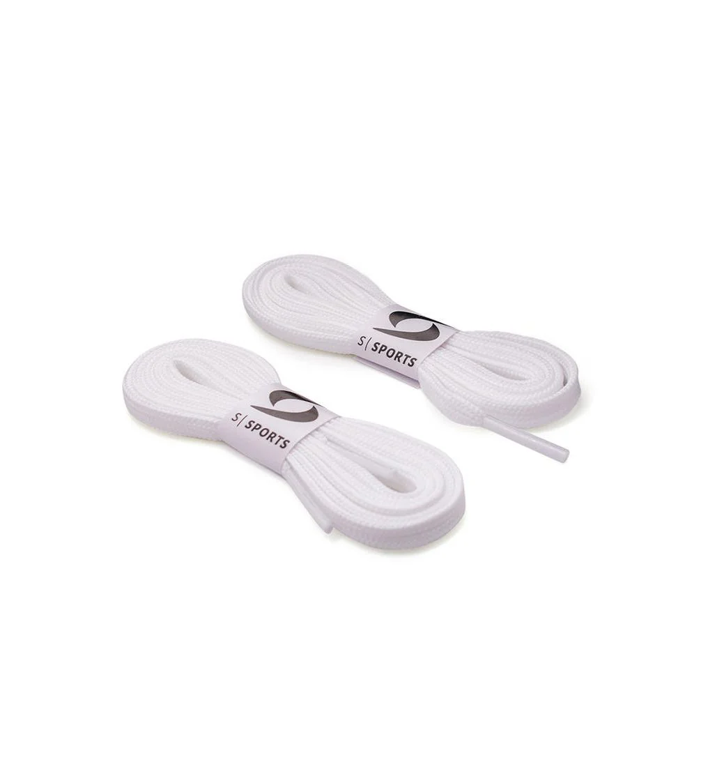 S Sports Poly Shoelaces — цвет белый, размер 122 CM, 120 см