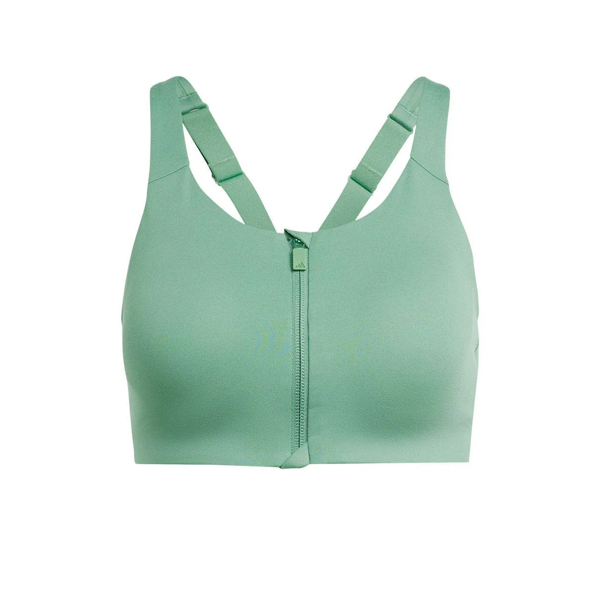 Женский спортивный топ Adidas Tlrd Impact Luxe High-Support Zip — цвет зеленый, 65 B
