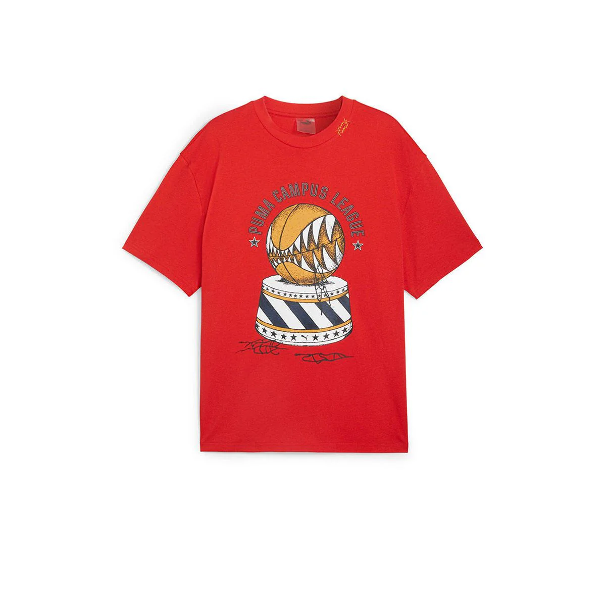 Мужская футболка Puma Hoops Showtime Basketball — цвет красный, размер L (UK SIZE)