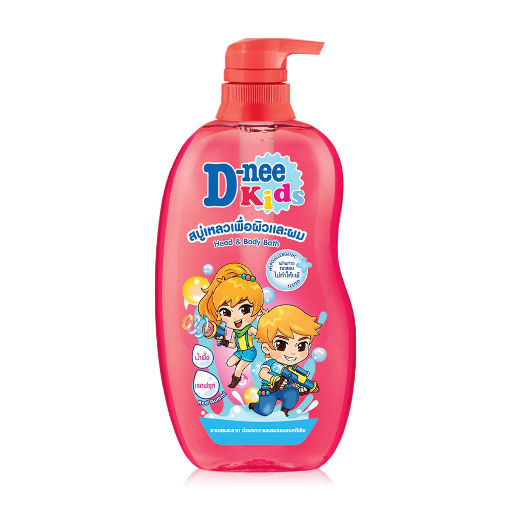 D-nee Kids Head And Body Bath Red Gummy 400ml - #Red Gummy