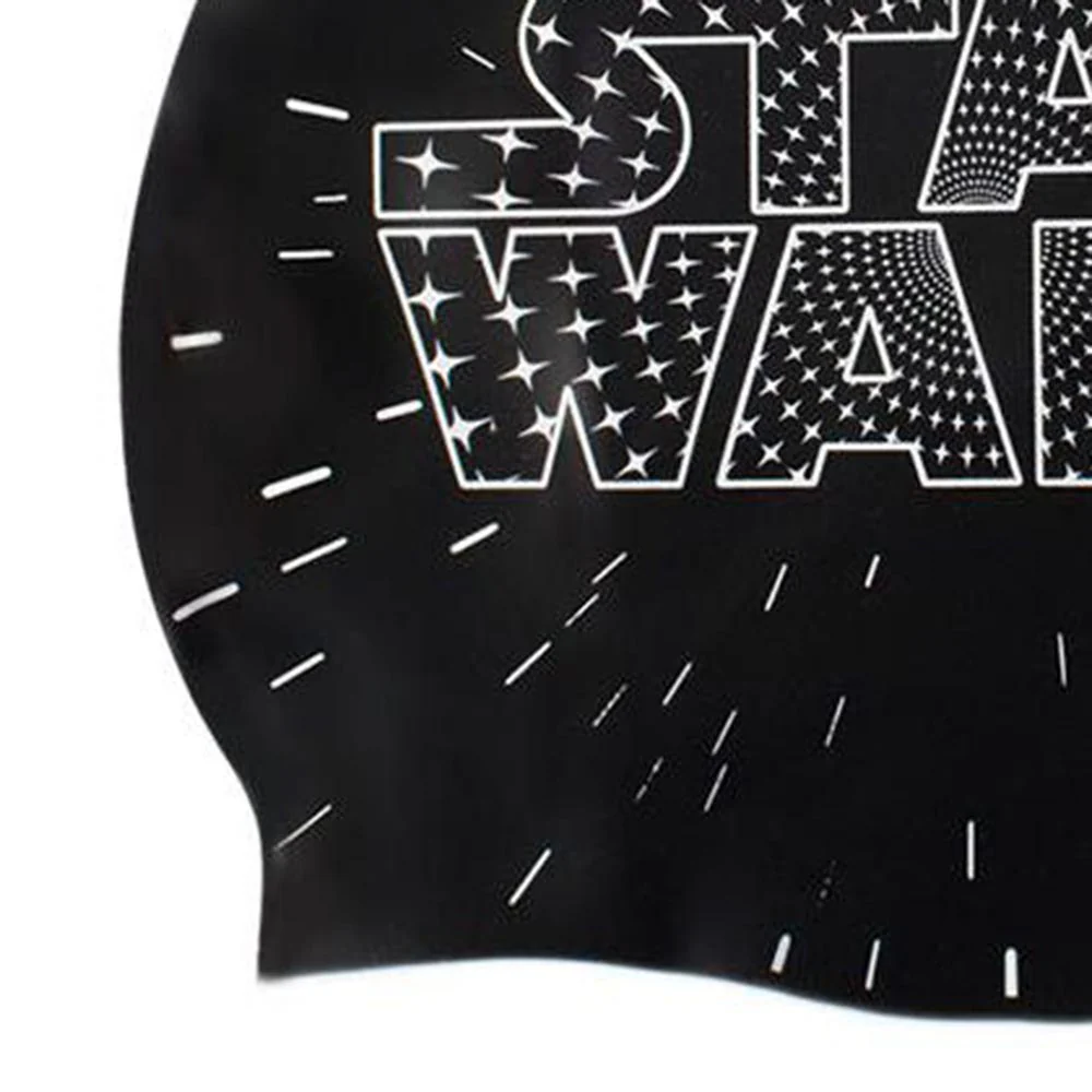 SPEEDO Star Wars Junior Slogan Kids Swimming Cap - Black - ONE SIZE