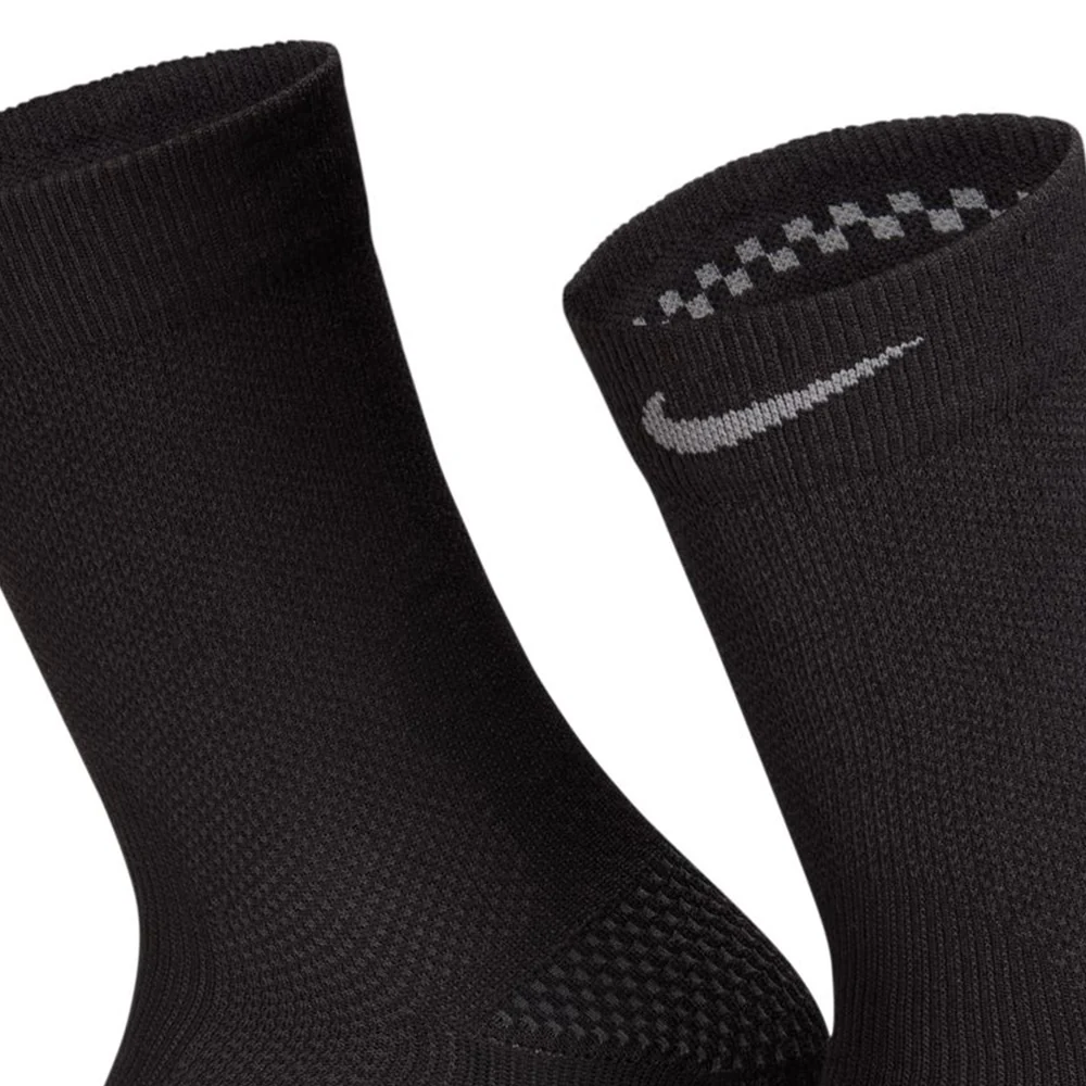 NIKE Running Lightweight Crew Unisex Socks (1 Pair) - Black - L (US SIZE)