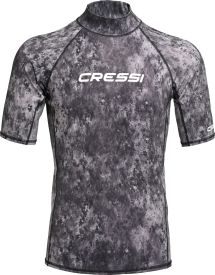 CRESSI Rash Guard Man Short Sleeve Camouflage - Grey - 3XL