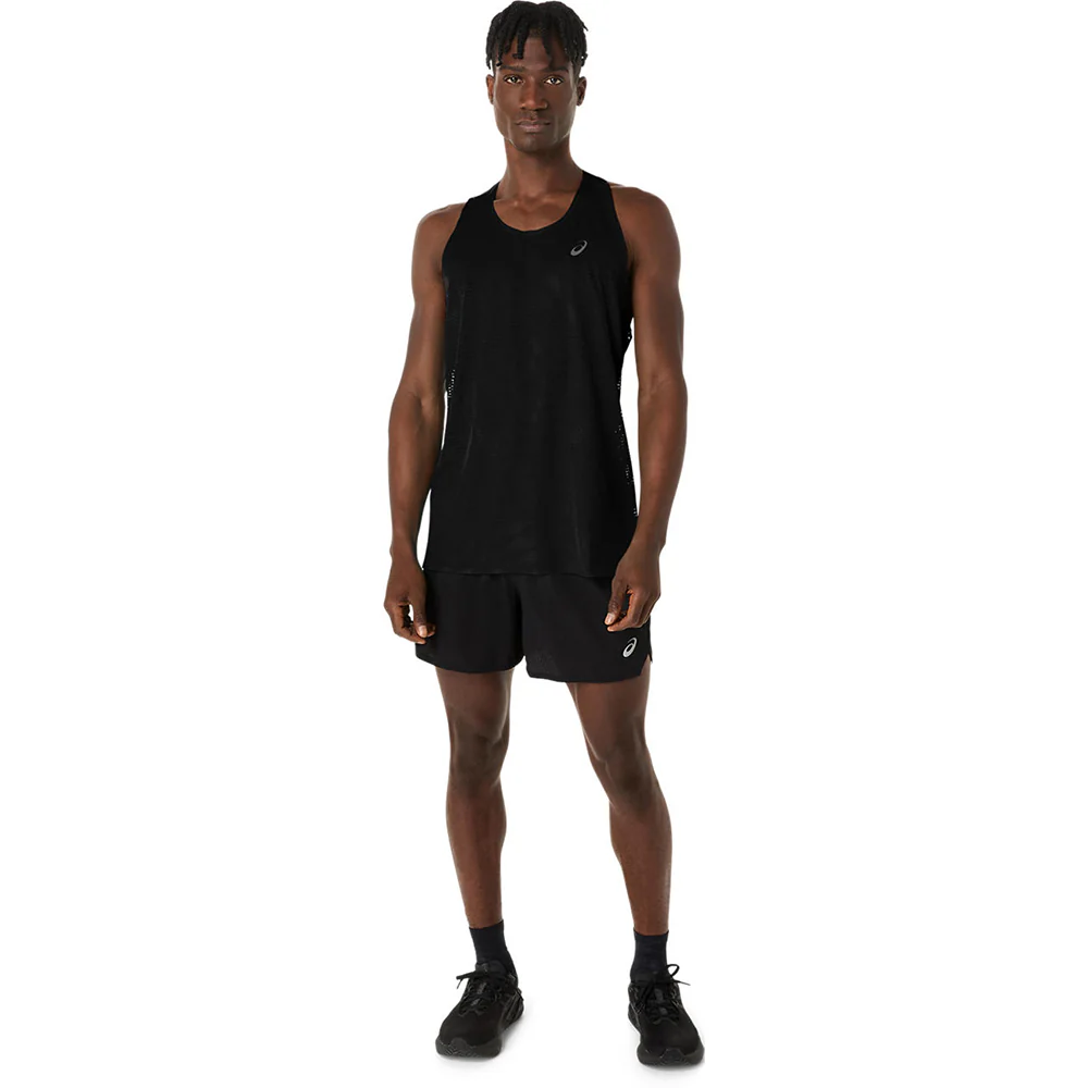 ASICS Metarun Men's Running Tank - Black - L (ASIAN SIZE)